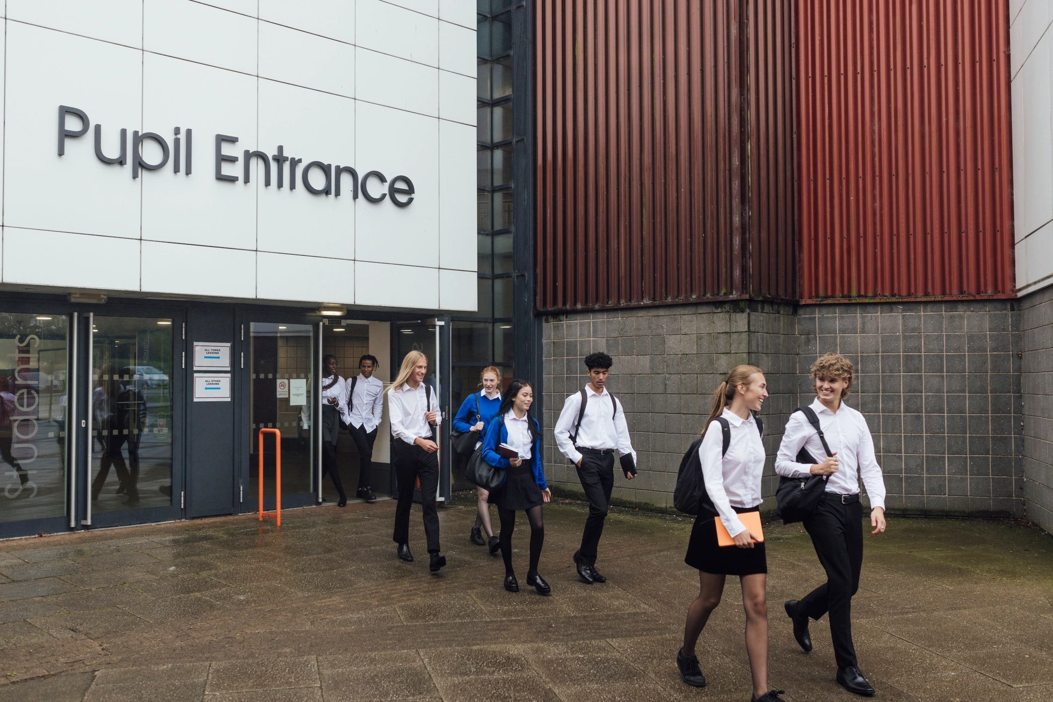 People entering a venue